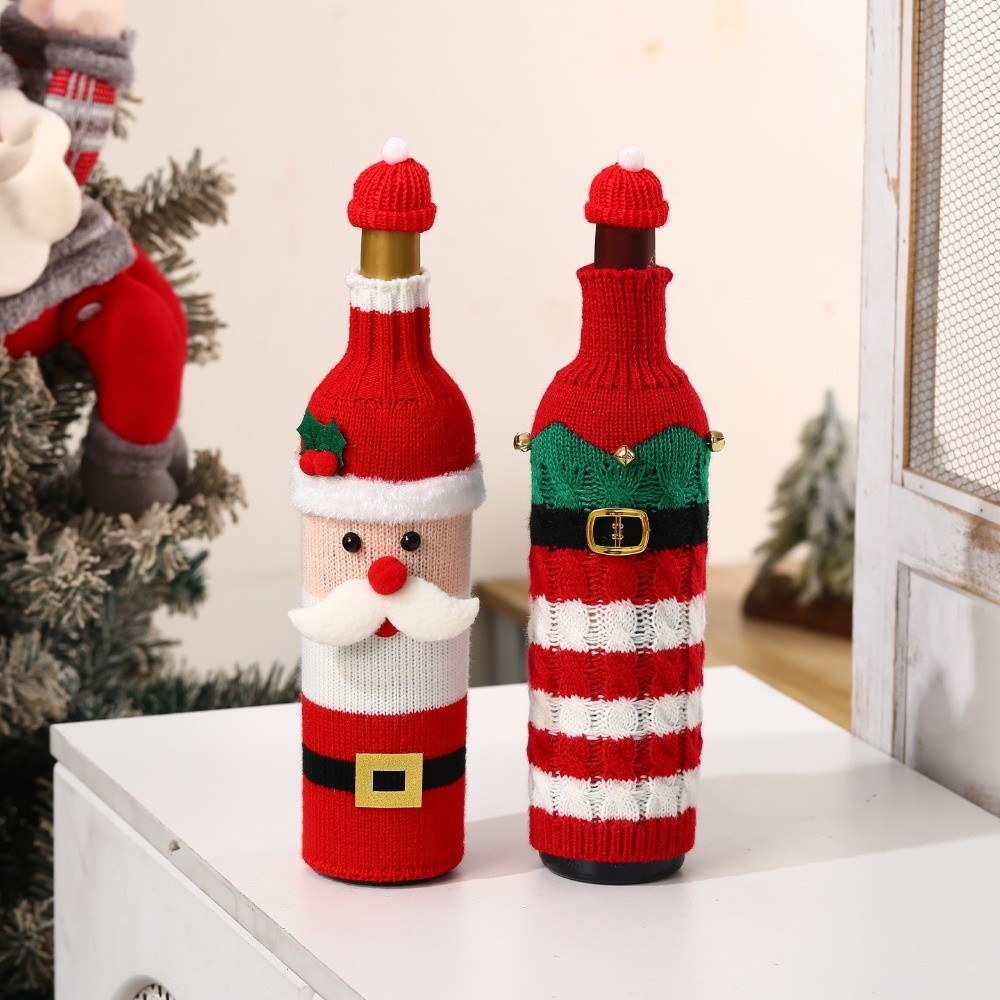 Knitted Wine Bottle Cover Elk  - Wine Beer Hat review and price